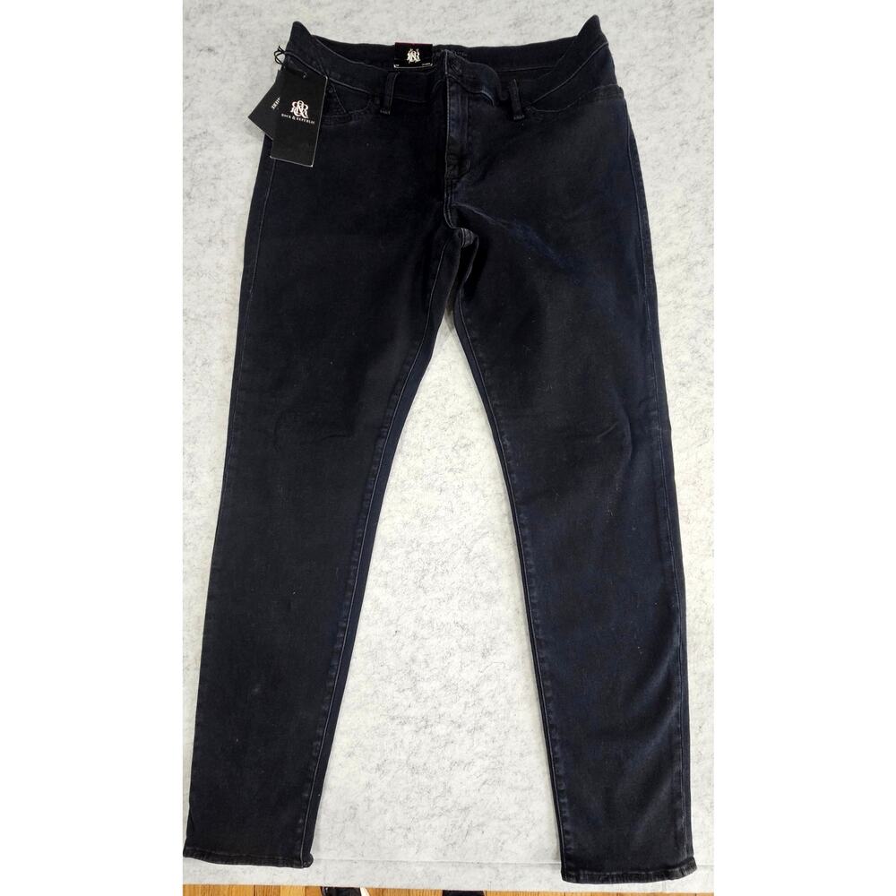 Rock & Republic Troublemaker Jean Leggings Black Low Rise Skinny NWT sz 16
